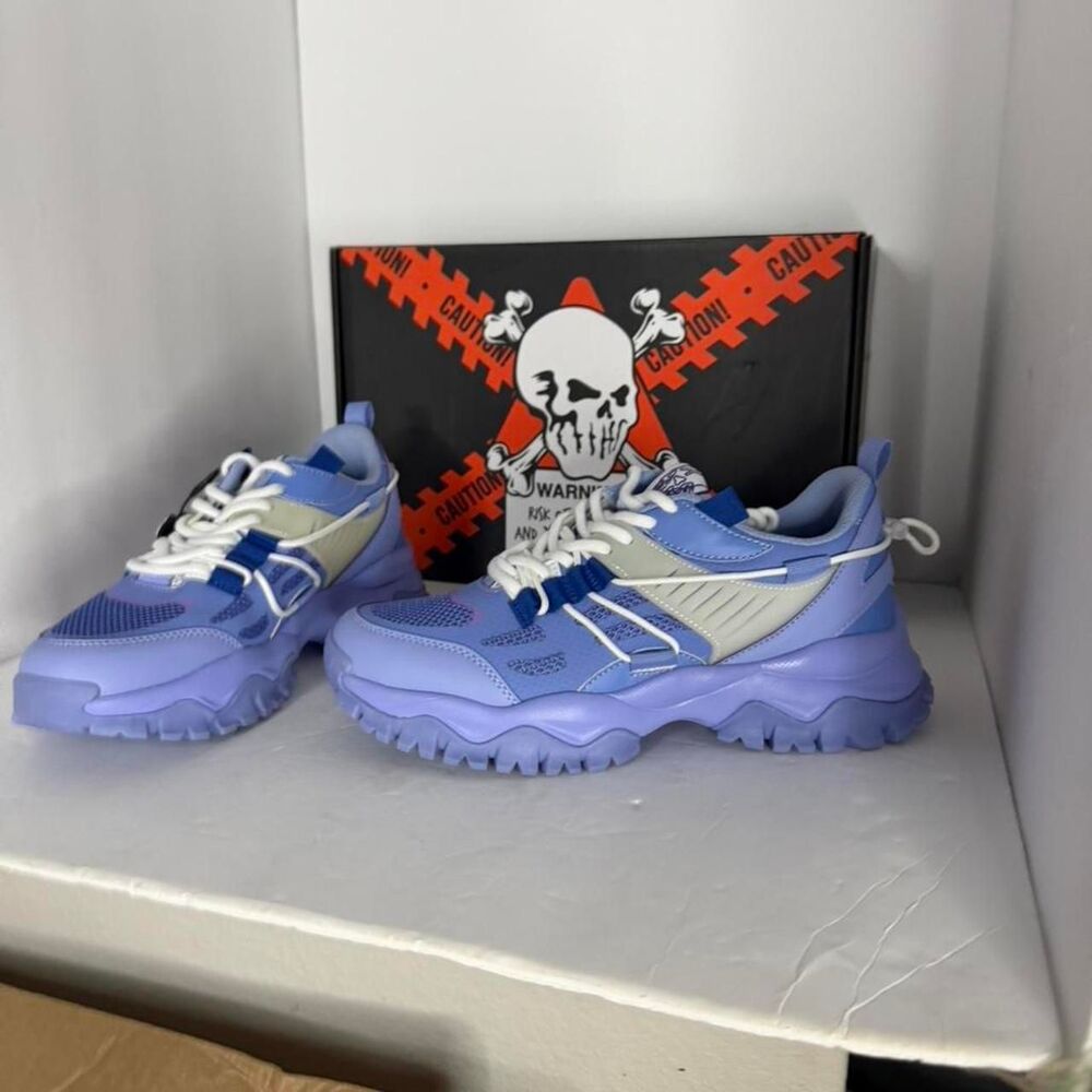 Unbranded Men's Blue and Purple Trainers